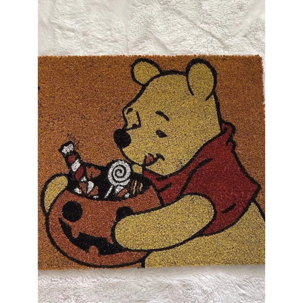 Disney Winnie The Pooh Halloween Door Mat Coir 18 X 30” Trick Or‎ Treat NEW